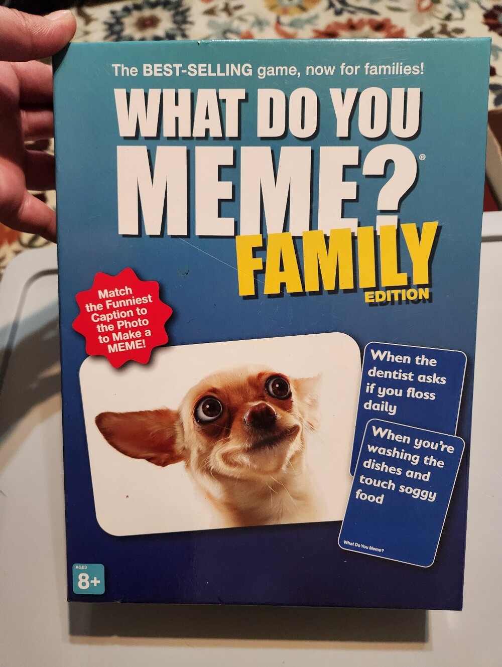 What Do You Meme? Family Edition Board Game - Blue Box